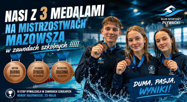 Nasi z 3 medalami na Mistrzostwach Mazowsza w zawodach szkolnych !!!!! 